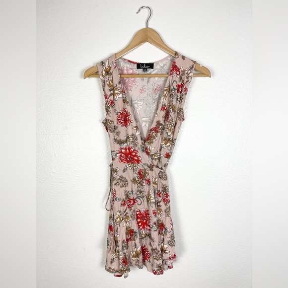 Lulu’s Best In Bloom Blush Floral Print Wrap Dress Size XS - Picture 4 of 9